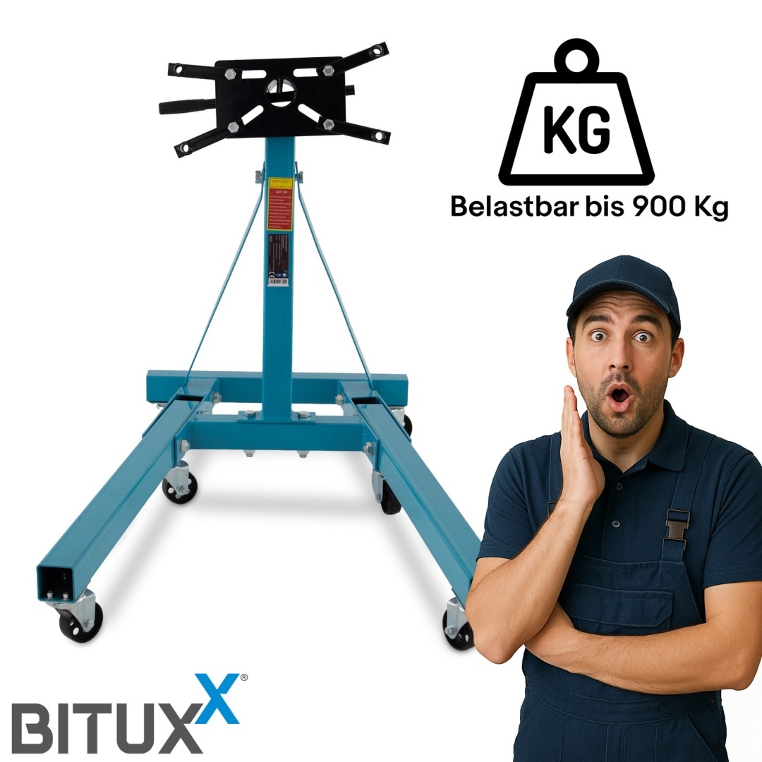 Stojan pro montáž motoru / převodovky 900 kg Držák na motor Mobilní na kolech Otočný M19542